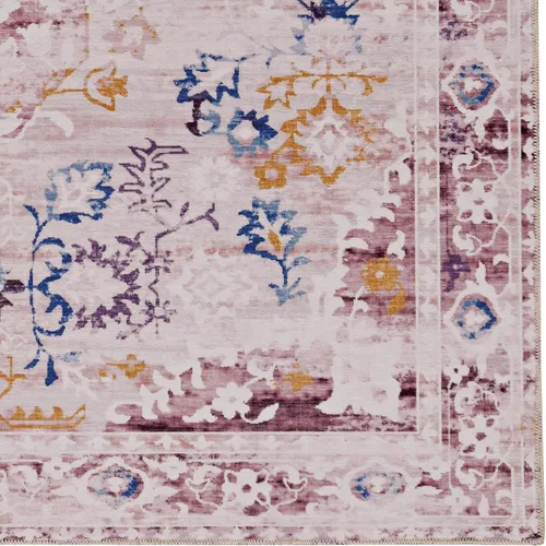 Miniatura 5 de Linon The Anywhere Alfombra lavable a máquina Linus Rosa/Dorado, 5 x 7 pies