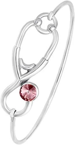 Miniatura 17 de Estetoscopio Caduceus Doctor Enfermera Encanto Bangle Pulseras para RN graduación regalo