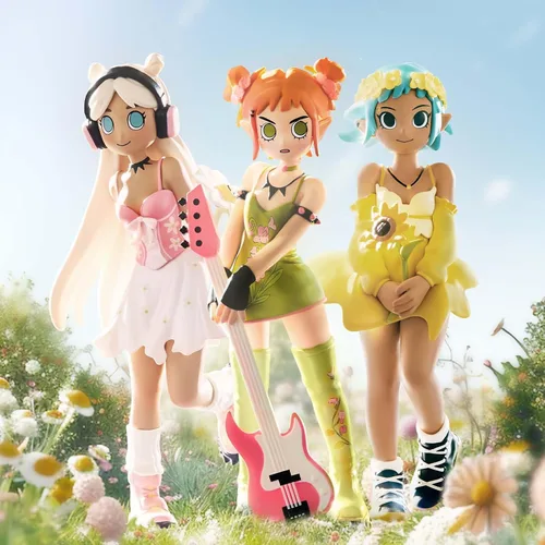 Miniatura 4 de POP MART Serie de Figuras Peach Riot Punk Fairy, 12 piezas de figuras de cajas ciegas Peach Riot, figuras de acción de diseño aleatorio, juguetes