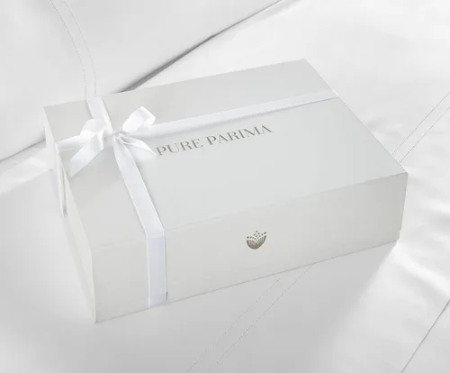Miniatura 5 de Pure Parima Yalda - Juego de funda de edredón 100% algodón egipcio certificado, costuras de doble dobladillo, tamaño King, color blanco