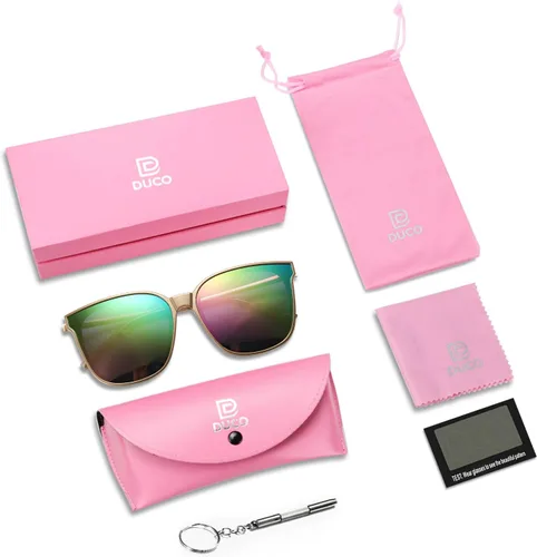 Miniatura 5 de Duco - Lentes de sol redondos vintage para mujeres y hombres con protección UV de moda para la playa