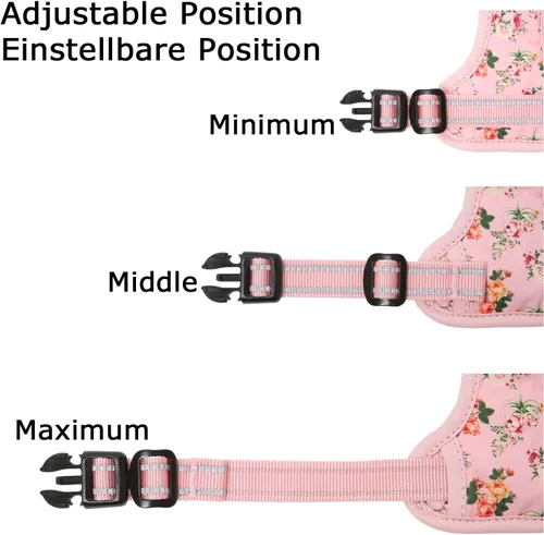 Miniatura 6 de Arnés para perro HEELE, arnés reflectante ajustable y acolchado sin tirones para perros pequeños, medianos y grandes con asa para caminar