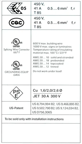 Miniatura 5 de WAGO Surtido de conectores de cable compacto de 221-61x 10AWG 95pc