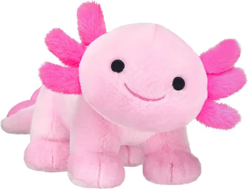 Axolotl de peluche, animal de peluche suave y lindo de Axolotl, muñecas de peluche Kawaii para niños, regalo para niñas y niños (Rosa-B)