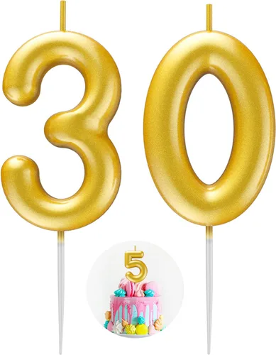Miniatura 129 de Velas número 2 arcoíris con número 3D de feliz cumpleaños para decoración de fiesta de pastel de cumpleaños, suministros de celebración