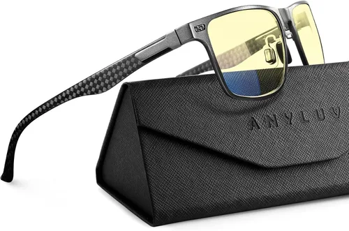 Miniatura 14 de ANYLUV Blue Light Glasses Men, Carbon Fiber Working Blue Light Blocking Glasses Relieve Eyestrain for Men Women