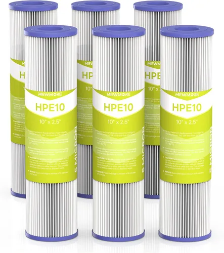 Miniatura 10 de Cartucho de filtro de agua de 20 micrones para toda la casa, filtros de sedimentos plisados para agua de pozo, reemplazo universal para cualquier