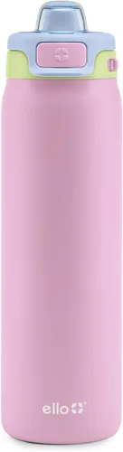 Miniatura 51 de Ello Pop & Fill Insulated Stainless Steel Water Bottle with Quick Fill Lid, Leakproof Locking, Sip or Chug Spout, BPA-Free, Double Wall Vacuum Negro