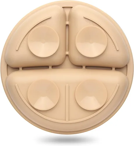 Miniatura 6 de Eascrozn Platos para niños pequeños, 3 unidades, placas de succión divididas para bebé, 100% silicona de grado alimenticio, antideslizantes