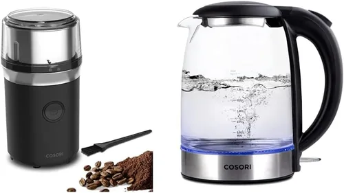 COSORI Molinillo de café eléctrico, molinillo de granos de café, molinillo de espresso, molino de café también, 1500 W de apertura amplia de 1.7 L,