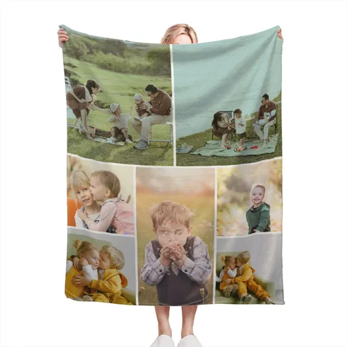 Miniatura 13 de Manta personalizada con foto, manta personalizada de franela polar para madre, padre, familia, amigos, amantes de mascotas, boda, día de San 1 Foto