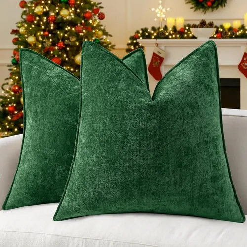 Miniatura 38 de decorUhome - Fundas de Cojín para Sofá 16x16 pulgadas Set de 2, Decorativas Suaves Euro Neutras de Felpilla con Diseño Elegante, Aqua Haze
