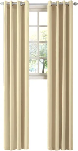 Miniatura 36 de LA PALMA Cortinas opacas con aislamiento térmico y ojales, para sala de estar, dormitorio, paquete de 2 paneles
