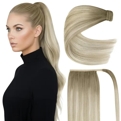 Miniatura 19 de Ve Sunny - Extensión de cabello humano real con pinza, extensiones de cabello lacio con clip, color marrón moca, 20 pulgadas, 2.82 oz