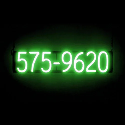 Miniatura 19 de SpellBrite Letrero de número de teléfono con 10 dígitos Letrero relacionado con el número de teléfono con aspecto de neón, fuente de luz LED roja
