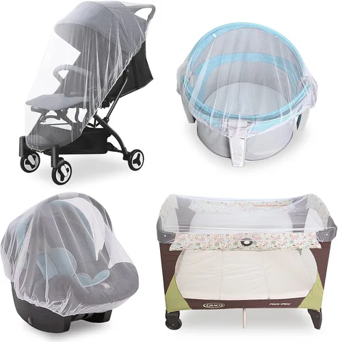 Miniatura 10 de Mosquitera de bebé para cochecito, red de insectos reutilizable para cochecito, corrales, Pack N Plays y mini cuna portátil, portátil y duradera