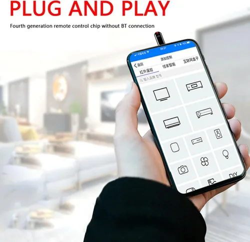 Miniatura 6 de R09 Mini Adaptador de Control Remoto IR para Smartphone para Teléfono Inteligente Android Mini Control Universal Infrarrojo Todo en Uno para Aire
