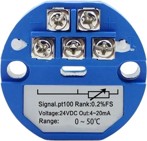 PT100 Type to 4-20mA -50-50 0-50 0-100 200 300 Degree RTD Input 4-20mA Output DC24V Thermal Resistance Temperature Transmitter(-50-50 Celsius)