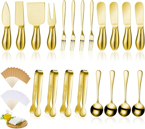 Miniatura 11 de Patelai Accesorios para tabla de charcutería, juego de cuchillos esparcidores de queso, utensilios de charcutería, cuchillo de mantequilla, mini