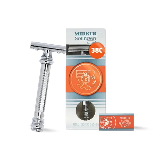 Miniatura 8 de Merkur Maquinilla de afeitar de seguridad de doble borde con mango negro, MK-38011