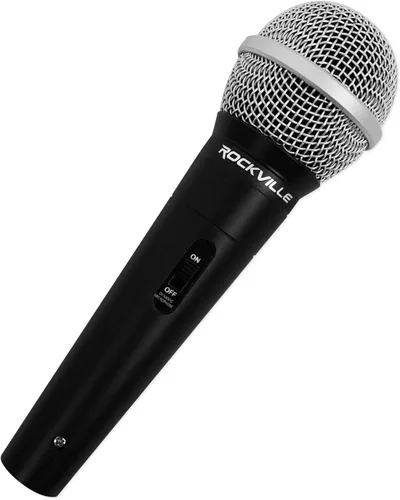 Miniatura 2 de Rockville Wired Pro Mic Kit 1 - Micrófono de metal de gama alta+soporte para micrófono+bolsa de transporte+cable, negro