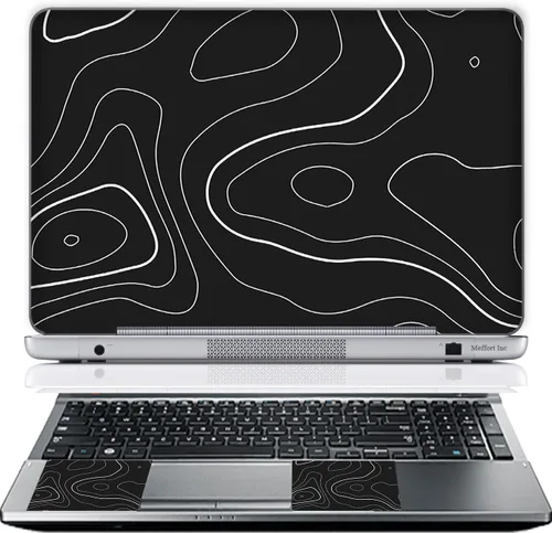 Miniatura 7 de Meffort Inc Adhesivo decorativo para laptop de hasta 12.3 pulgadas (incluye 2 muñequeras) - Nubes de galaxia