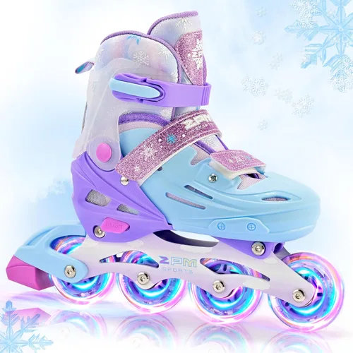 Miniatura 18 de 2PM SPORTS Patines en línea para niños y niñas de edades 5-8, 8-12, 3-5, 4-8, 6-12 con ruedas que se iluminan, patines de ruedas ajustables
