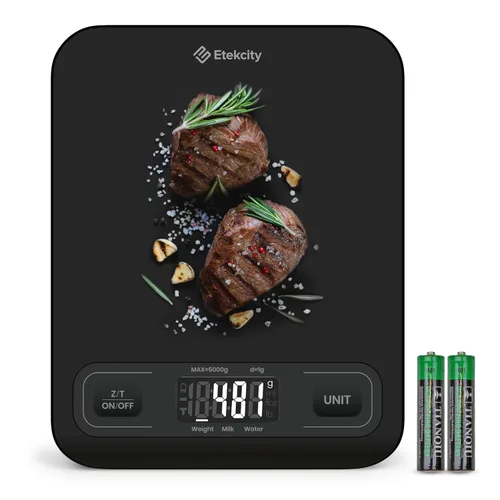 Miniatura 12 de Etekcity Báscula digital de cocina para alimentos, gramos y onzas para perder peso, hornear y cocinar, graduación precisa de 0.05 oz/1 g, 5