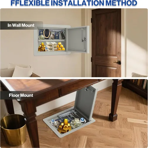 Miniatura 7 de POCHAR Caja de seguridad de pared pequeña con adhesivo para disfraz, caja fuerte entre los pernos para el hogar, la oficina, almacenamiento oculto