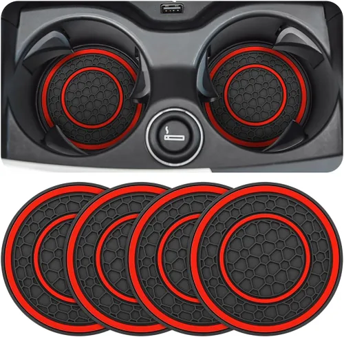 Miniatura 12 de Osilly Paquete de 2 posavasos de automóvil para portavasos de automóvil de 2.75 pulgadas, antideslizantes, antipolvo, universales, impermeables