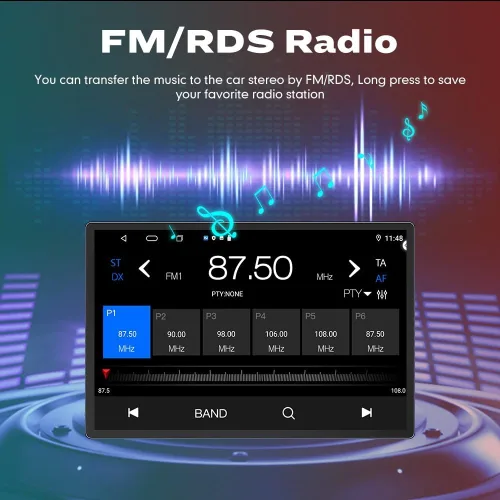 Miniatura 9 de Para Honda Fit Jazz 2009-2014 LHD Octa Core 4G+64G CarPlay Android Navegación Automática Estéreo GPS Radio Reverse Cámara Pantalla 13.1 "QLED