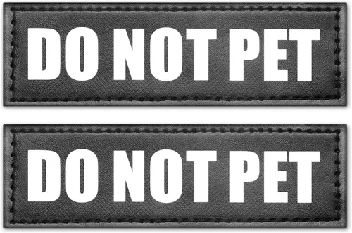 Miniatura 9 de WINSEE Paquete de 2 parches L para perros de servicio (6 x 2 pulgadas, negro, rectangular, minimalista médico/servicio, gancho y bucle, 4 piezas)