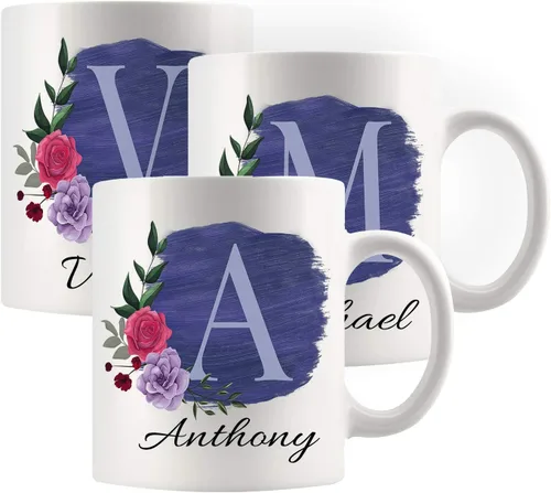 Miniatura 13 de Taza de café personalizada para tus amigos y familiares con inicial y nombre, regalo para todas las ocasiones, cumpleaños, Navidad, regalo de Acción