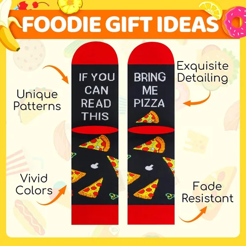 Miniatura 6 de Zmart if You Can Read This - Popcorn Pickle Bacon Avocado Sushi Pizza Socks Gifts for Men