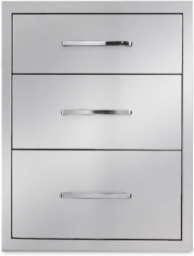 Miniatura 15 de Cajones de cocina de acero inoxidable de 18 pulgadas de ancho x 15 pulgadas de alto x 23 pulgadas de profundidad, cajones de barbacoa, montaje