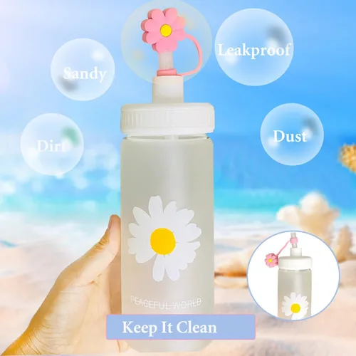 Miniatura 5 de 10 fundas de popote compatibles con vasos Stanley de 30 y 40 onzas, reutilizables, bonitas puntas de silicona para popotes, protectores de tapas