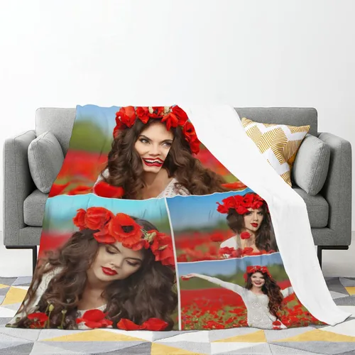 Miniatura 2 de Mantas personalizadas con fotos, manta personalizada de collage de fotos, manta personalizada para parejas, con mis propias fotos, regalos de Photo-4