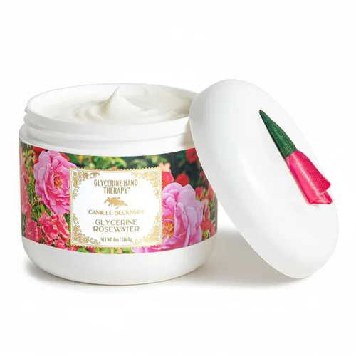 Miniatura 16 de Camille Beckman Crema de terapia de manos de glicerina, miel toscana, 8 onzas