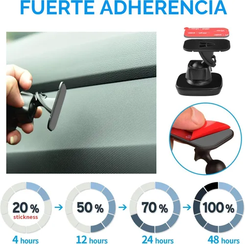 Miniatura 5 de APPS2Car 3M VHB - Cinta adhesiva de repuesto, 4 almohadillas de montaje de doble cara para montaje magnético de teléfono de automóvil, cintas