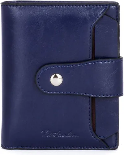Miniatura 8 de BOSTANTEN Cartera de piel para mujer, con bloqueo RFID, pequeña, plegable, con bolsillo con cremallera, tarjetero, con ventana de identificación