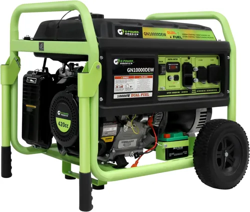 Miniatura 12 de Green-Power America Generador de gasolina GPD5000W, Verde/Negro