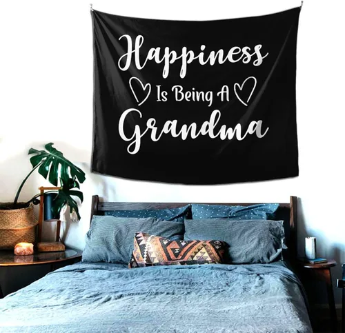 Miniatura 3 de Felicidad es ser una abuela tapices para colgar en la pared, decoración del hogar, decoración de dormitorio, decoración de fiesta, 60 x 51 pulgadas