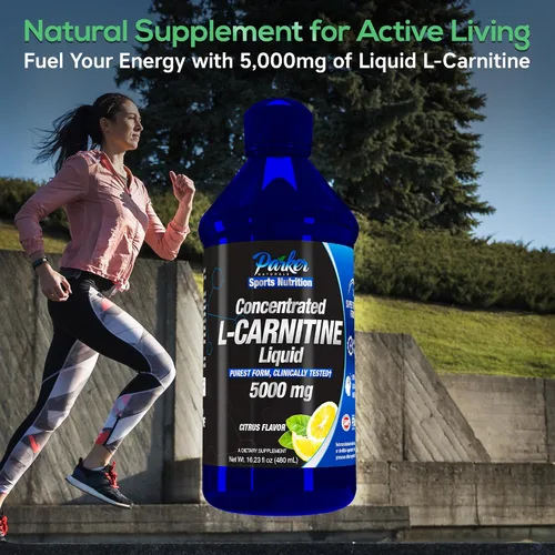 Miniatura 6 de Parker Naturals Líquido concentrado de L-carnitina, suplemento de L-carnitina con sabor a cítricos totalmente naturales, L-carnitina líquida