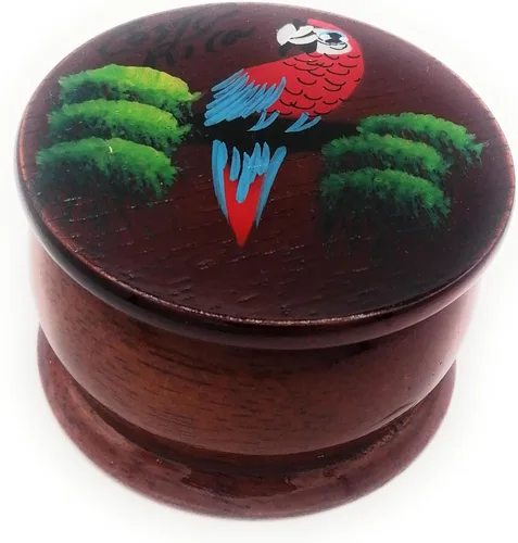 Miniatura 9 de Joyero de madera - Decoración pintada a mano - Juego de 1 joyero auténtico de la selva tropical costarricense - Artesanal - Estuche