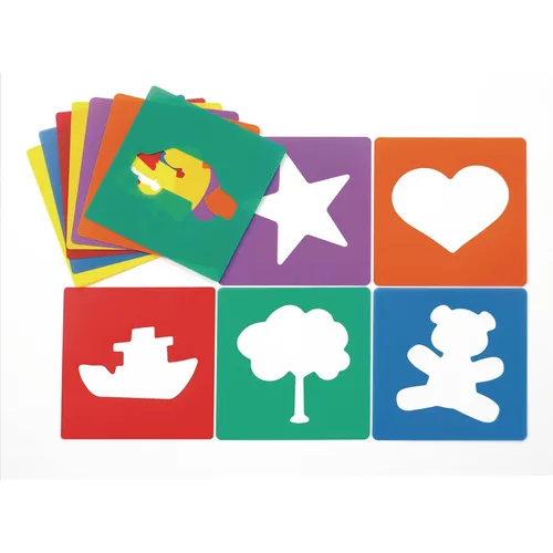 Miniatura 19 de Colorations Plantillas grandes de plástico lavable para objetos cotidianos, juego de 12