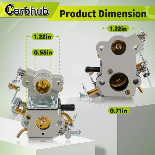 Miniatura 4 de Carbhub Carburador para Poulan P3314 P3416 P3816 P4018 PP3416 PP3516 PP3816 PP4018 PPB3416 PPB4018 PPB4218 42cc Motosierra de Gas de Potencia