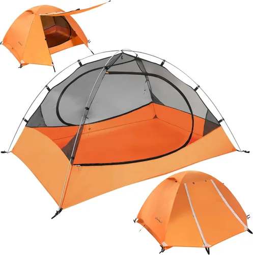 Clostnature Tienda de campaña ligera para mochileros, 1/1.5/2/3/4/6 personas, tienda de campaña ultraligera e impermeable, tienda de campaña de 3