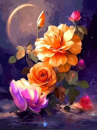 Miniatura 11 de Bimkole Kits de pintura de diamantes 5D, silla de girasol, flores de taladro completo, juego de bordado de diamantes de imitación de pintura