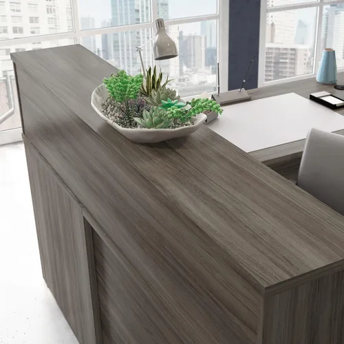 Miniatura 5 de OfficeWorks by Sauder Affirm estación de recepción, largo: 70.87'' x ancho: 70.87'' x H: 13.58'', Hudson Elm