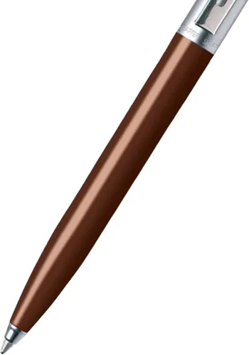 Miniatura 3 de Sheaffer Sentinel, barril de resina de grano de café, tapa cromada, borde de placa de níquel, bolígrafo (E23212551)